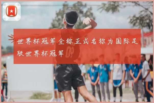 世界杯冠军全称正式名称为国际足联世界杯冠军